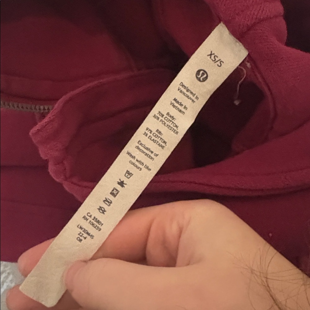 lululemon athletica Burgundy Hoodie - Picture 3 of 3